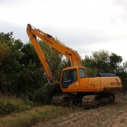 Kotrási munkák a Csente-Szakáli I. csatornán